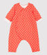 Lange jumpsuit met stippenprint van biologisch katoen