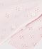 Combinaison b&eacute;b&eacute; en tricot laine et coton &agrave; col uni rose clair