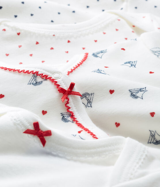 Ensemble bébé fille dors bien en velours et bodies manches longues en côte variante 1