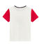 Tee-shirt enfant garcon blanc MARSHMALLOW/rouge PEPS