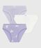 Lot de culottes enfant en coton imprimé cœurs variante 1