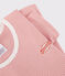 Pyjacourt milleraies rose petite fille en coton biologique rose PAPAYE/ MARSHMALLOW