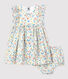 Robe et bloomer imprimés fleuri en popeline bébé
