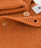 Cardigan bébé tricot point mousse en coton marron ECUREUIL