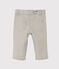 Gestreepte babybroek voor jongens grijs MINERAI/wit LAIT
