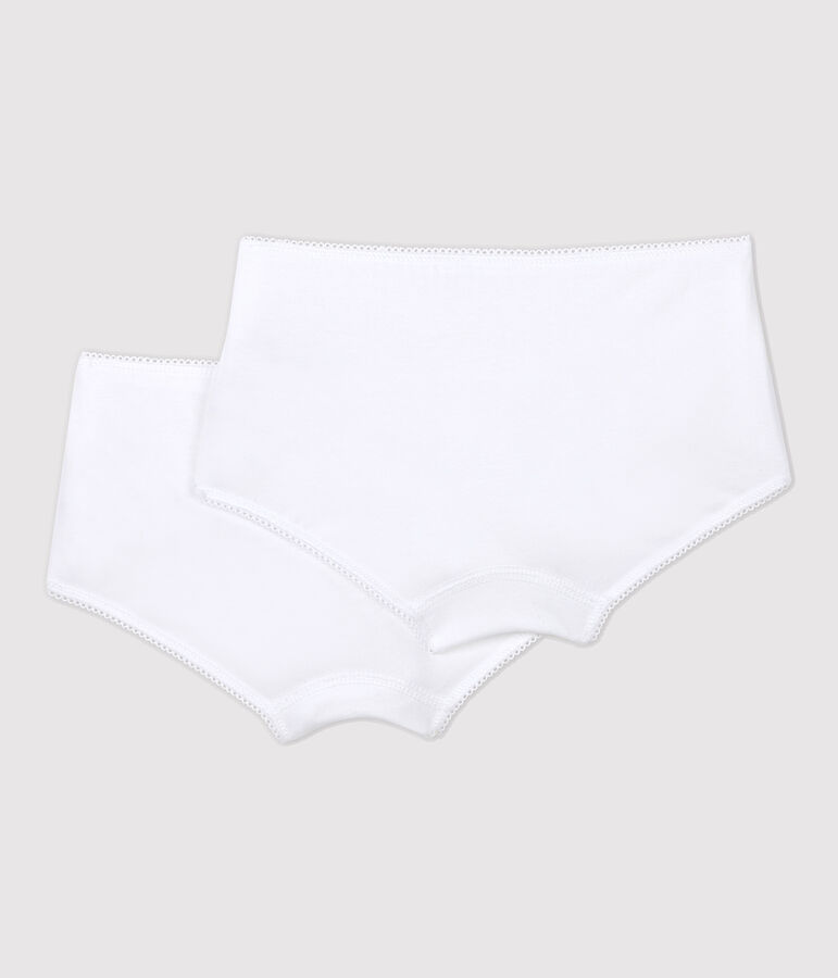 Lot de 2 shorties blancs petite fille variante 1