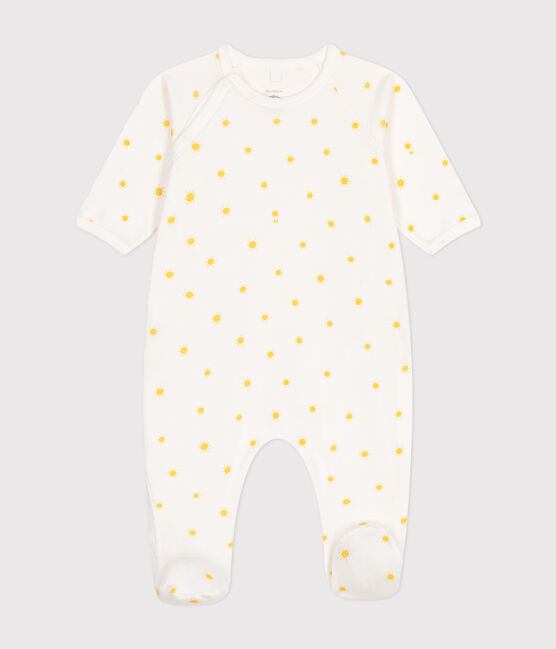 Katoenen babypyjama wit MARSHMALLOW/ ORGE