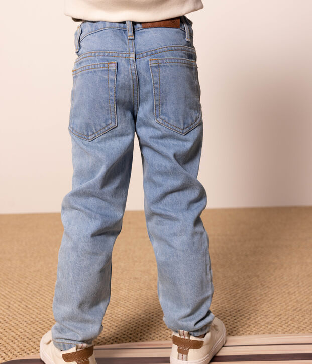Pantalon droit en denim enfant gar&ccedil;on bleu