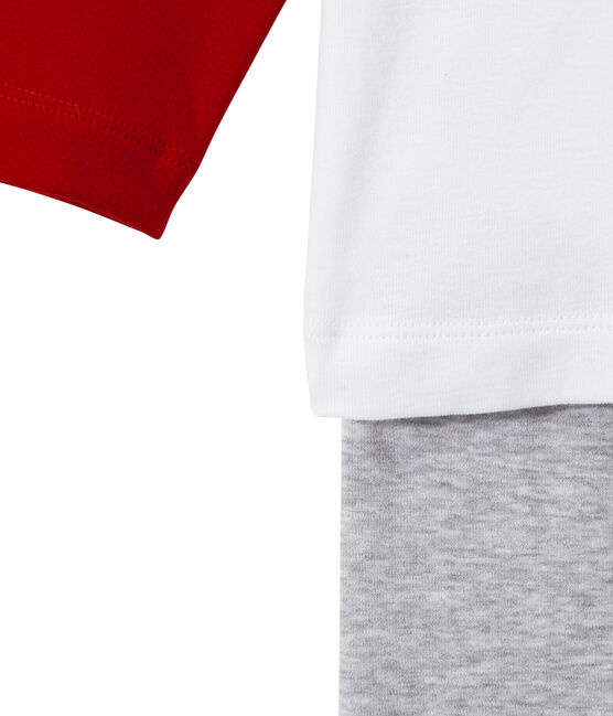 Pyjama garçon sérigraphié gris POUSSIERE/blanc MULTICO