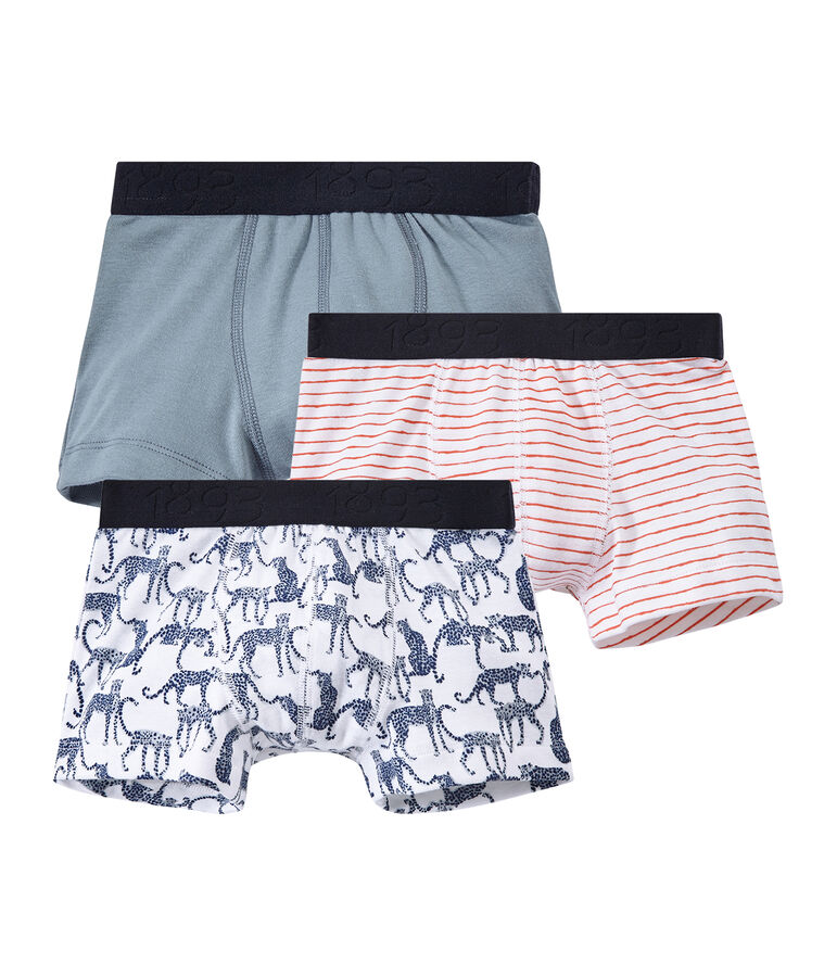 Set van 3 jongensboxershorts wit