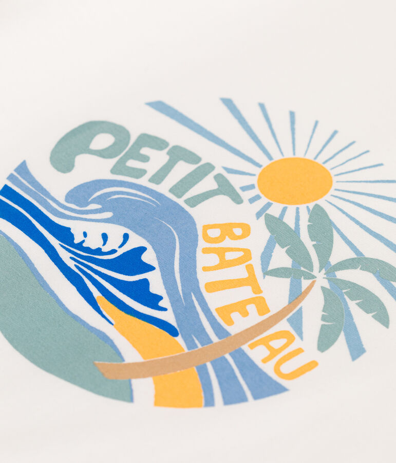 Katoenen T-shirt met korte mouwen en print voor kinderen wit