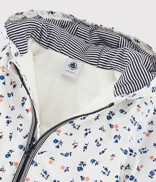 Coupe-vent chaud en polyester b&eacute;b&eacute;. blanc/multicouleur