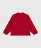Blouse manches longues en toile enfant fille rouge AURORA