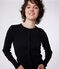 Effen katoenen damesvest zwart BLACK