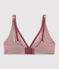 Soutien-gorge triangle femme rouge CARMIN/blanc MARSHMALLOW