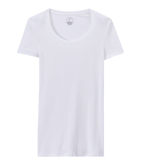 Licht katoenen dames-T-shirt wit LAIT