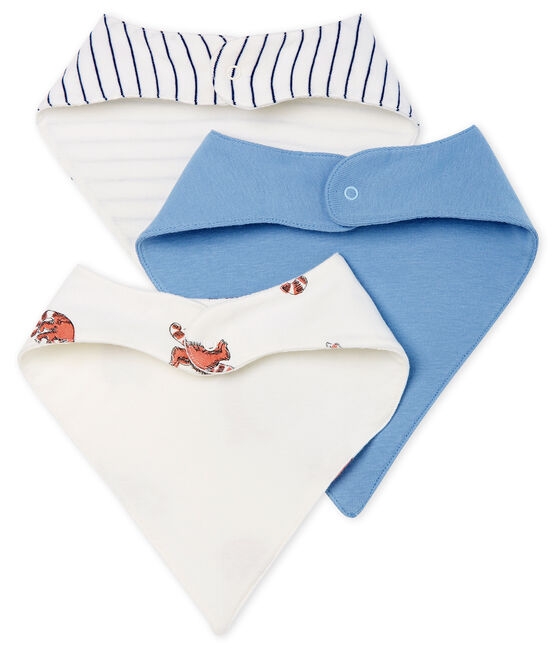 Trio babyslabbetjes van ribstof variante 1