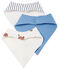 Trio babyslabbetjes van ribstof variante 1