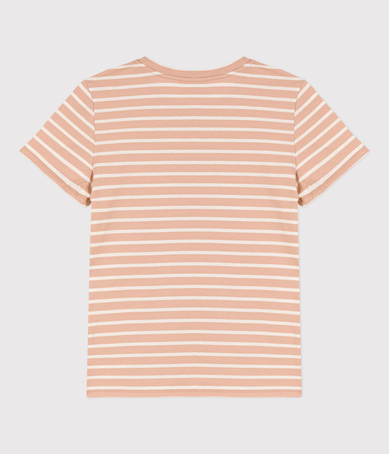 DE STRAIGHT-FIT, T-shirt voor dames met ronde hals in biokatoen VINTAGE/ AVALANCHE