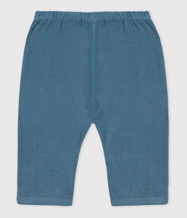 Babybroek van dun velours blauw