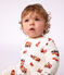Babypyjama van tubic met sluiting op de rug en brandweerprint wit/multicouleur