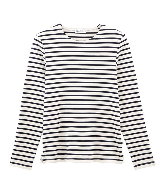 Marinière iconique homme beige COQUILLE/bleu SMOKING