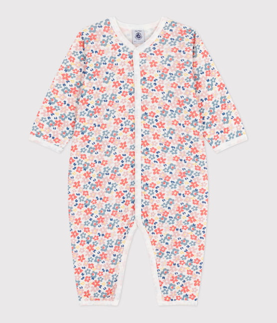 Pyjama bébé en coton sans pieds imprimé blanc MARSHMALLOW/blanc MULTICO