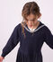 Effen katoenen kinderjurk met lange mouwen SMOKING