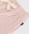 Broek in doorgestikt tubic voor baby's roze SALINE