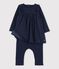 Leggingjurk van fluweel-mesh babymeisje blauw SMOKING