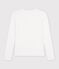 L'ICONIQUE, T-shirt voor dames met cocottesteek in katoen wit