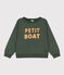 Sweatshirt bedrukt in fleece voor jongens en meisjes groen AVORIAZ