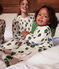 Babypyjama met dennenprint van molton wit AVALANCHE/ MULTICO