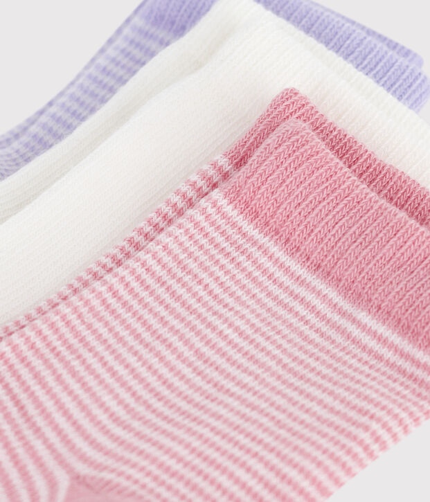3 paar katoenen babysokken met tinneroy-streepje multicouleur