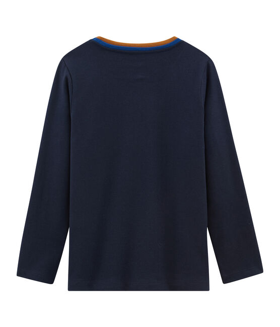 Tee-shirt manches longues garçon bleu SMOKING