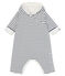 Combinaison longue bébé en côte ouatinée blanc MARSHMALLOW/bleu SMOKING CN