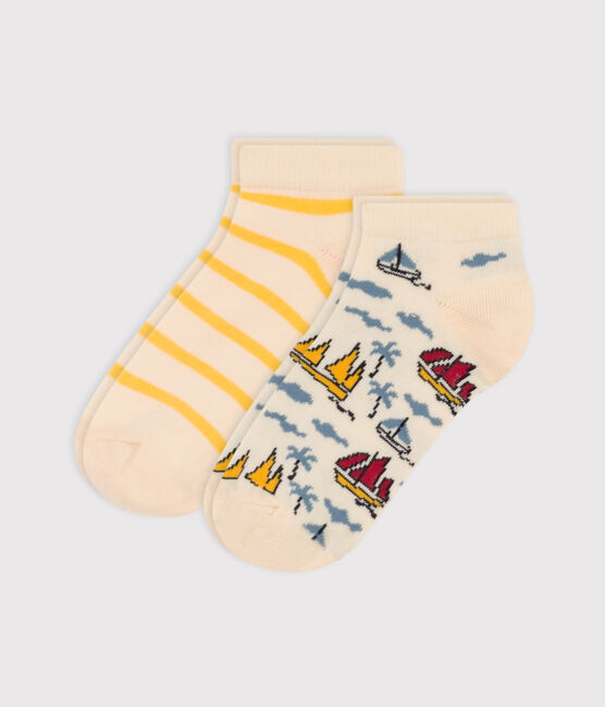 Set van 2 paar kindersokken in katoenjersey. variante 1