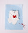 Gebreid babysetje met jacquardmotief rood/rood