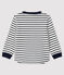 T-shirt baby jongen wit MARSHMALLOW/blauw SMOKING