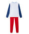 Jongenspyjama met motief (grootste maten) wit ECUME/blauw MAJOR
