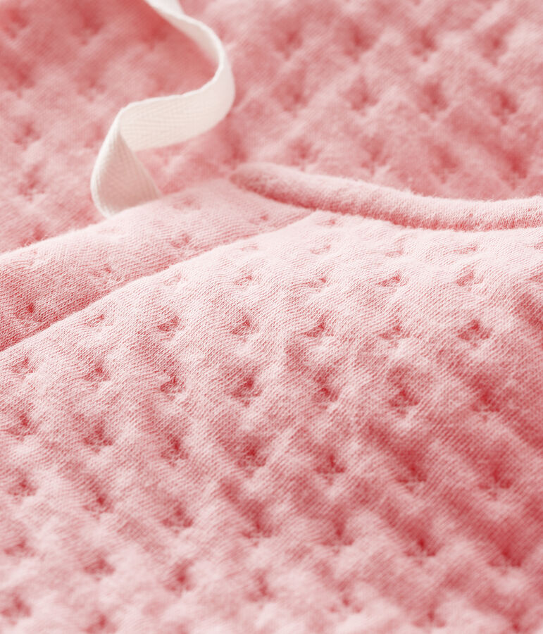 Cardigan b&eacute;b&eacute; en tubique rose CHARME