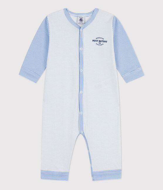 Katoenen pyjama met milleraies-streepjes zonder voetjes GOMME/ MARSHMALLOW