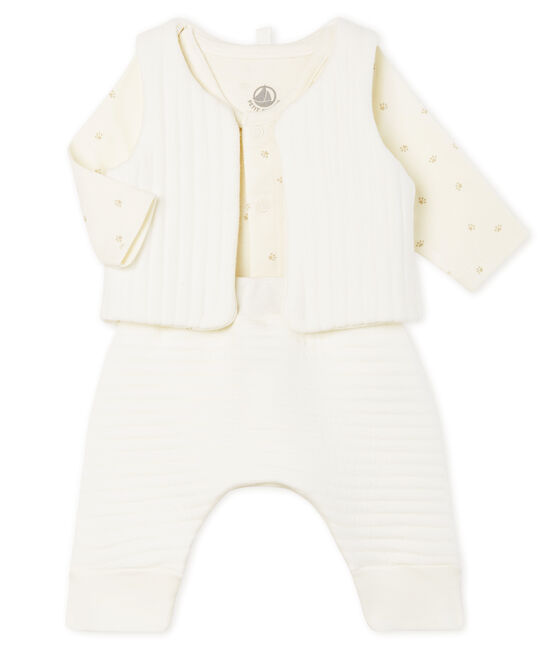 Drie babykledingstukken van tubic wit MARSHMALLOW