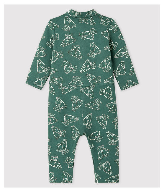 Lange jumpsuit van geborsteld fleece voor babyjongens groen VALLEE/ VALLEE CLAIR