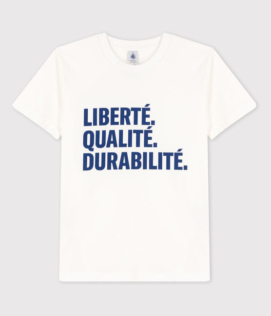 T-shirt en coton uni  blanc MARSHMALLOW