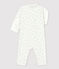 Katoenen babypyjama zonder voetjes wit MARSHMALLOW/wit MISTIGRI