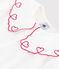 Blouse enfant en popeline de coton manches courtes unie blanc ECUME