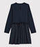 Jurk met lange mouwen meisjes blauw SMOKING