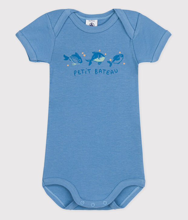 Body met korte mouwen voor babymeisjes blauw