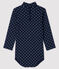 Rompertje lange mouwen babyjongen blauw SMOKING/wit MARSHMALLOW